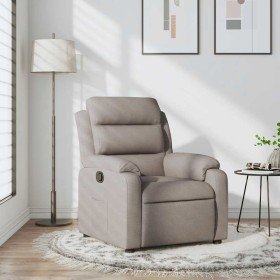 Sillón reclinable de tela gris taupe en Sillones | Comprar online en Foru.es
