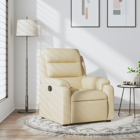Sillón reclinable de tela crema en Sillones | Comprar online en Foru.es