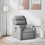 Sillón reclinable de masaje de tela gris claro en Sillones | Comprar online en Foru.es