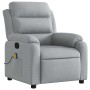 Sillón reclinable de masaje de tela gris claro en Sillones | Comprar online en Foru.es