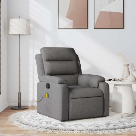 Sillón de masaje reclinable de tela gris oscuro en Sillones | Comprar online en Foru.es