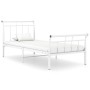 Estructura de cama de metal blanco 90x200 cm de vidaXL, Camas y somieres - Ref: Foro24-325031, Precio: 69,87 €, Descuento: %