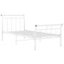 Estructura de cama de metal blanco 90x200 cm de vidaXL, Camas y somieres - Ref: Foro24-325031, Precio: 69,87 €, Descuento: %