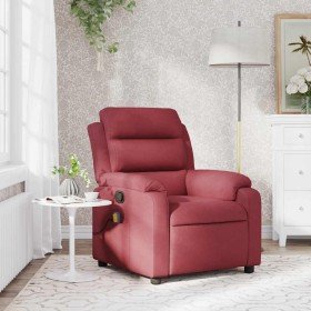 Sillón de masaje reclinable de tela color vino tinto en Sillones | Comprar online en Foru.es