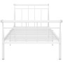 Estructura de cama de metal blanco 90x200 cm de vidaXL, Camas y somieres - Ref: Foro24-325031, Precio: 69,87 €, Descuento: %