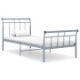 Estructura de cama de metal gris 100x200 cm de vidaXL, Camas y somieres - Ref: Foro24-325035, Precio: 76,45 €, Descuento: %