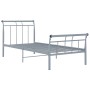 Estructura de cama de metal gris 100x200 cm de vidaXL, Camas y somieres - Ref: Foro24-325035, Precio: 76,45 €, Descuento: %