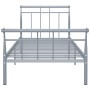 Estructura de cama de metal gris 100x200 cm de vidaXL, Camas y somieres - Ref: Foro24-325035, Precio: 76,45 €, Descuento: %