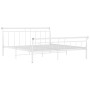 Estructura de cama de metal blanco 200x200 cm de vidaXL, Camas y somieres - Ref: Foro24-325049, Precio: 106,64 €, Descuento: %
