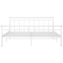 Estructura de cama de metal blanco 200x200 cm de vidaXL, Camas y somieres - Ref: Foro24-325049, Precio: 106,64 €, Descuento: %