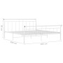Estructura de cama de metal blanco 200x200 cm de vidaXL, Camas y somieres - Ref: Foro24-325049, Precio: 106,64 €, Descuento: %