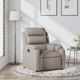 Sillón de masaje reclinable de tela gris taupé en Sillones | Comprar online en Foru.es