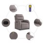 Sillón de masaje reclinable de tela gris taupé en Sillones | Comprar online en Foru.es