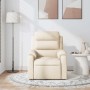 Sillón de masaje reclinable de tela crema en Sillones | Comprar online en Foru.es