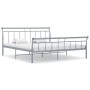 Estructura de cama de metal gris 180x200 cm de vidaXL, Camas y somieres - Ref: Foro24-325047, Precio: 152,57 €, Descuento: %