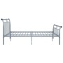 Estructura de cama de metal gris 180x200 cm de vidaXL, Camas y somieres - Ref: Foro24-325047, Precio: 152,57 €, Descuento: %