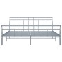 Estructura de cama de metal gris 180x200 cm de vidaXL, Camas y somieres - Ref: Foro24-325047, Precio: 152,57 €, Descuento: %