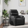Sillón reclinable de cuero sintético negro en Sillones | Comprar online en Foru.es