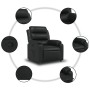 Sillón reclinable de cuero sintético negro en Sillones | Comprar online en Foru.es