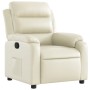Sillón reclinable de cuero sintético crema en Sillones | Comprar online en Foru.es