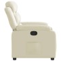 Sillón reclinable de cuero sintético crema en Sillones | Comprar online en Foru.es