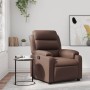 Sillón reclinable de cuero sintético marrón en Sillones | Comprar online en Foru.es