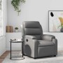 Sillón reclinable de cuero sintético gris en Sillones | Comprar online en Foru.es