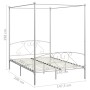 Estructura de cama con dosel metal blanco 140x200 cm de vidaXL, Camas y somieres - Ref: Foro24-284429, Precio: 232,61 €, Desc...