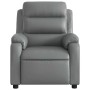 Sillón reclinable de cuero sintético gris en Sillones | Comprar online en Foru.es