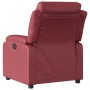 Sillón reclinable de cuero sintético rojo tinto en Sillones | Comprar online en Foru.es