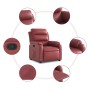 Sillón reclinable de cuero sintético rojo tinto en Sillones | Comprar online en Foru.es