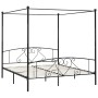 Estructura de cama con dosel metal negro 200x200 cm de vidaXL, Camas y somieres - Ref: Foro24-284439, Precio: 195,19 €, Descu...