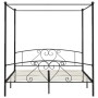 Estructura de cama con dosel metal negro 200x200 cm de vidaXL, Camas y somieres - Ref: Foro24-284439, Precio: 195,19 €, Descu...