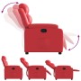 Sillón reclinable de cuero sintético rojo en Sillones | Comprar online en Foru.es