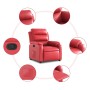 Sillón reclinable de cuero sintético rojo en Sillones | Comprar online en Foru.es