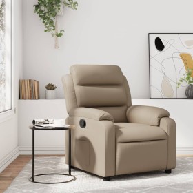 Sillón reclinable de cuero sintético color capuchino en Sillones | Comprar online en Foru.es
