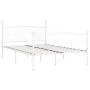 Bed frame with white metal slatted base 140x200 cm by vidaXL, Beds and slatted bases - Ref: Foro24-284450, Price: 166,44 €, D...
