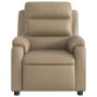 Sillón reclinable de cuero sintético color capuchino en Sillones | Comprar online en Foru.es