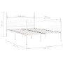 Bed frame with white metal slatted base 140x200 cm by vidaXL, Beds and slatted bases - Ref: Foro24-284450, Price: 166,44 €, D...