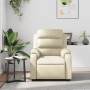 Sillón reclinable de masaje cuero sintético crema en Sillones | Comprar online en Foru.es