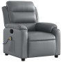 Sillón de masaje reclinable cuero sintético gris en Sillones | Comprar online en Foru.es