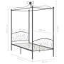 Estructura de cama con dosel metal gris 90x200 cm de vidaXL, Camas y somieres - Ref: Foro24-284480, Precio: 116,83 €, Descuen...