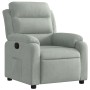 Sillón reclinable de terciopelo gris claro en Sillones | Comprar online en Foru.es