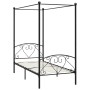 Estructura de cama con dosel metal negro 90x200 cm de vidaXL, Camas y somieres - Ref: Foro24-284433, Precio: 126,93 €, Descue...