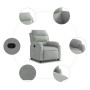 Sillón reclinable de terciopelo gris claro en Sillones | Comprar online en Foru.es