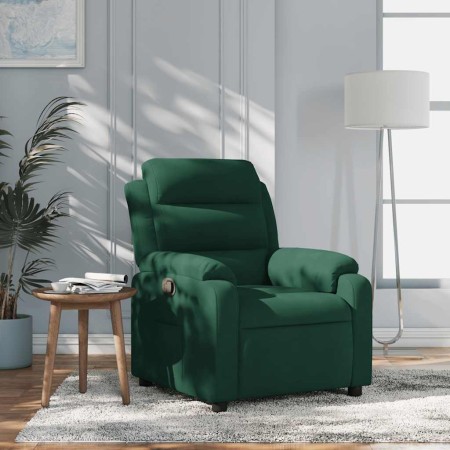 Sillón reclinable de terciopelo verde oscuro en Sillones | Comprar online en Foru.es
