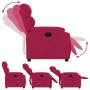 Sillón reclinable de terciopelo rojo tinto en Sillones | Comprar online en Foru.es