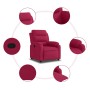 Sillón reclinable de terciopelo rojo tinto en Sillones | Comprar online en Foru.es