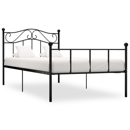 Estructura de cama de metal negro 100x200 cm de vidaXL, Camas y somieres - Ref: Foro24-284524, Precio: 101,91 €, Descuento: %