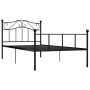 Estructura de cama de metal negro 100x200 cm de vidaXL, Camas y somieres - Ref: Foro24-284524, Precio: 101,91 €, Descuento: %